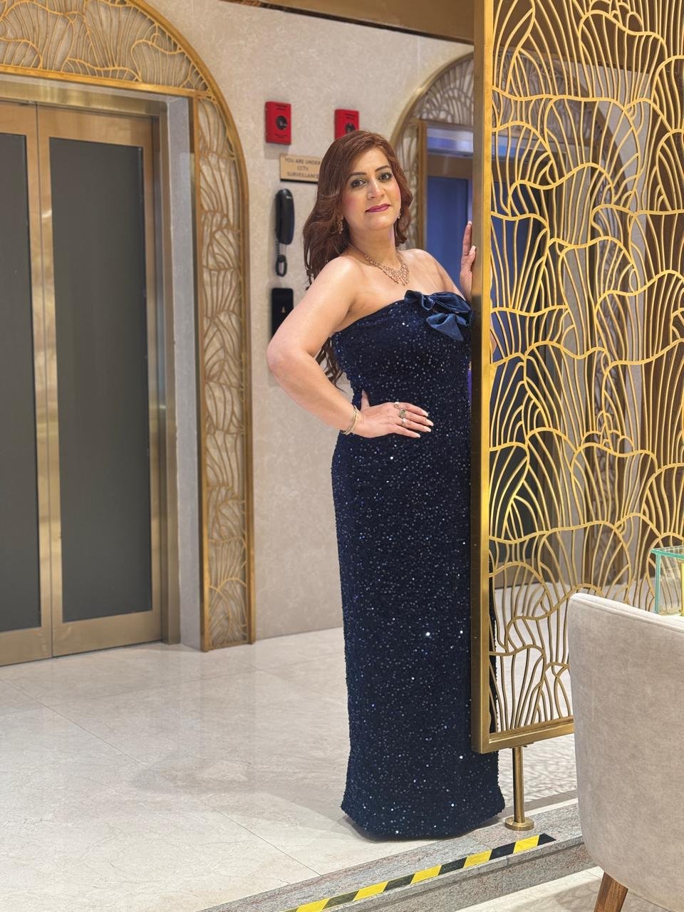 Jaspreet Kathuria — Navy Blue Gown Gala Evening Glamour